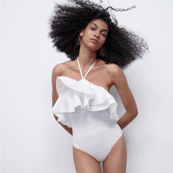 Zara White Body Bodysuit New - Picture 4 of 6